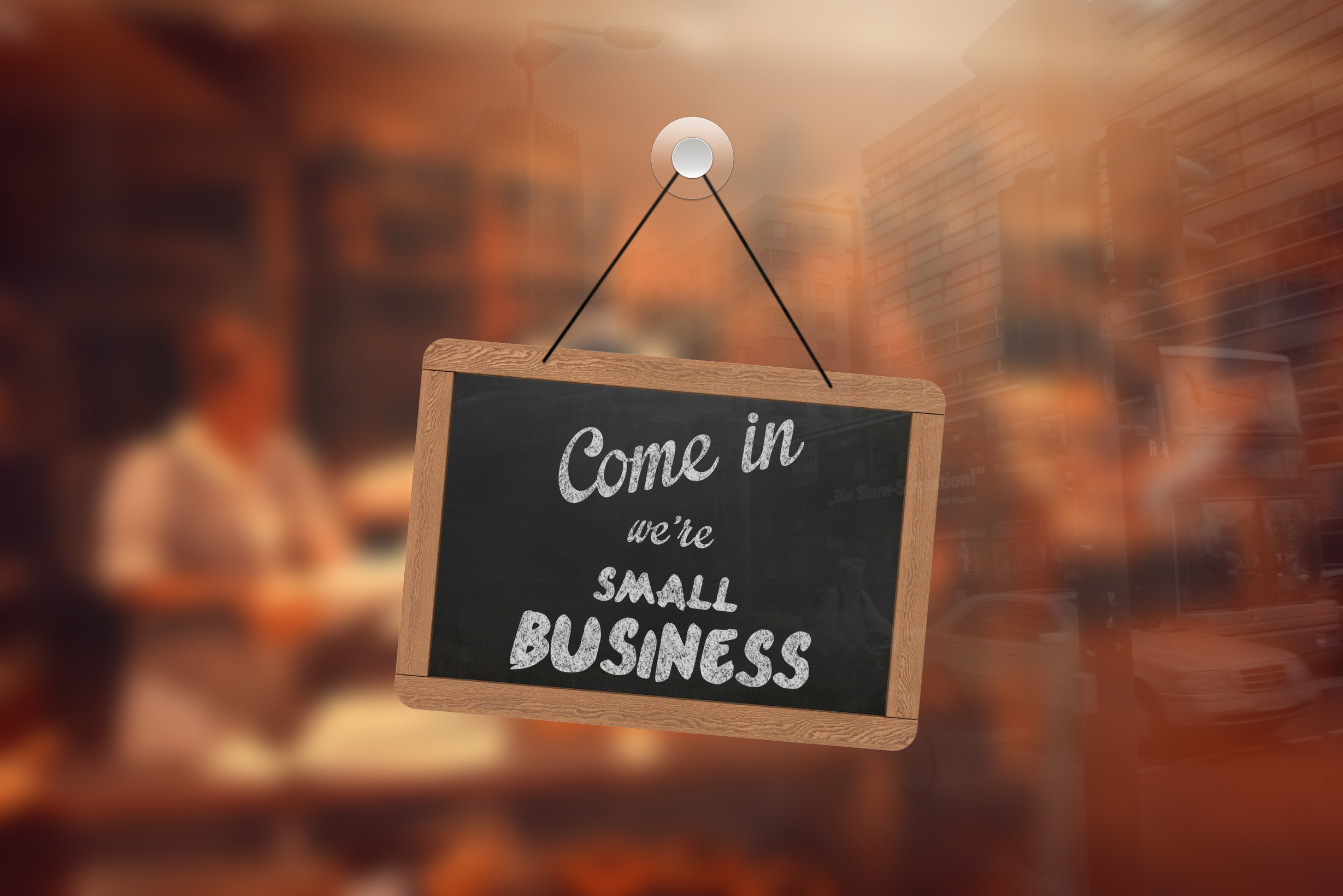 Small business shop open sign